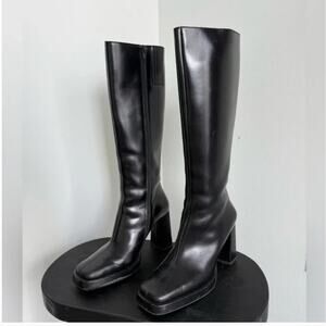 NEW $270 Free People Jeffrey Campbell Maximal Black Knee-High Leather Boots